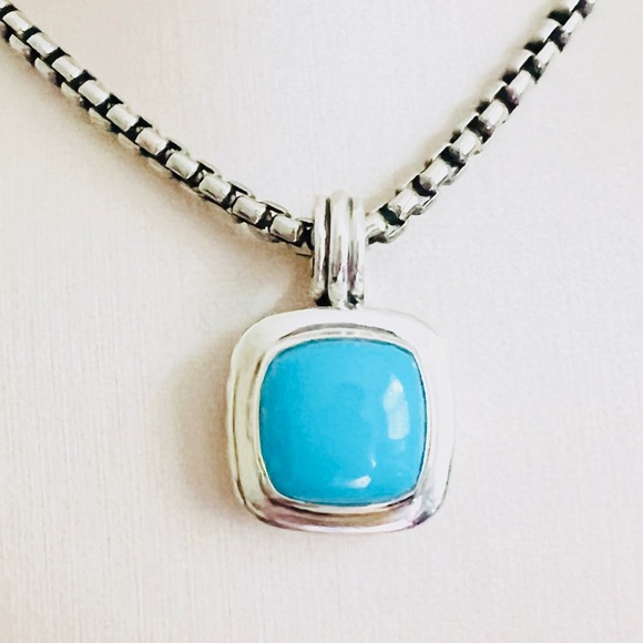 David Yurman Turquoise Pendant Necklace - Picture 3 of 12